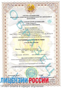 Образец сертификата соответствия Чамзинка Сертификат OHSAS 18001